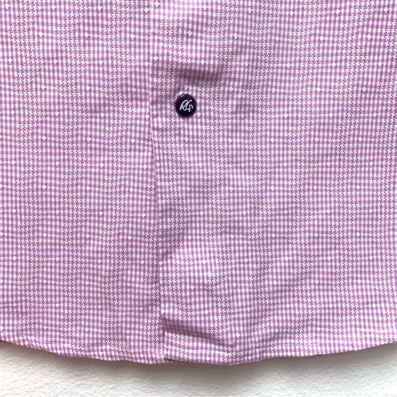 Robert Graham Boys Small 8 Button Down Dress Shirt Light Purple Gingham Check‎ - Picture 5 of 13